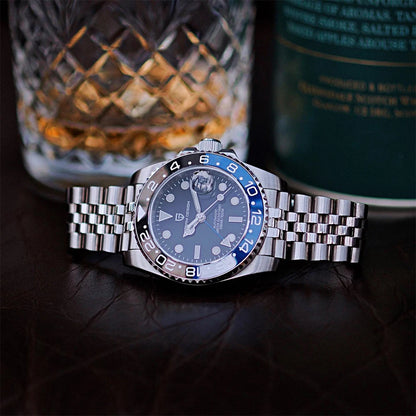2024 New PAGANI DESIGN Luxury Men Mechanical Watches Stainless Steel GMT Watch Top Brand Sapphire Glass Men Watch reloj hombre