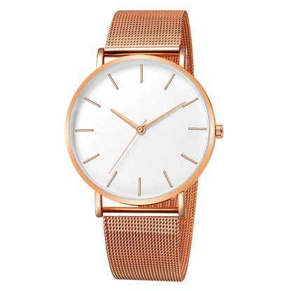 Men Fashion Ultra Thin Watches Simple Men Business Stainless Steel Mesh Belt Quartz Watch Casual Watch For Man Relogio Masculino