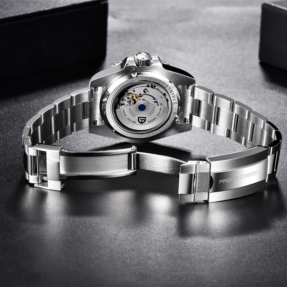 2024 New PAGANI DESIGN Luxury Men Mechanical Watches Stainless Steel GMT Watch Top Brand Sapphire Glass Men Watch reloj hombre