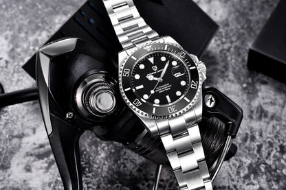 PAGANI DESIGN Luxury Sapphire Glass Men Automatic Watch 100m Waterproof Stainless Steel men mechanical wristwatches montre homme