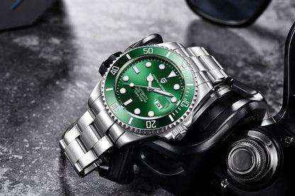 PAGANI DESIGN Luxury Sapphire Glass Men Automatic Watch 100m Waterproof Stainless Steel men mechanical wristwatches montre homme