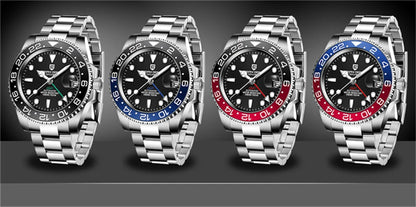 2024 New PAGANI DESIGN Luxury Men Mechanical Watches Stainless Steel GMT Watch Top Brand Sapphire Glass Men Watch reloj hombre