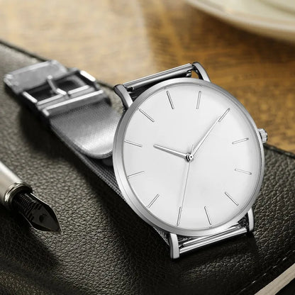 Men Fashion Ultra Thin Watches Simple Men Business Stainless Steel Mesh Belt Quartz Watch Casual Watch For Man Relogio Masculino