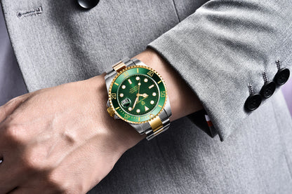 PAGANI DESIGN Luxury Sapphire Glass Men Automatic Watch 100m Waterproof Stainless Steel men mechanical wristwatches montre homme