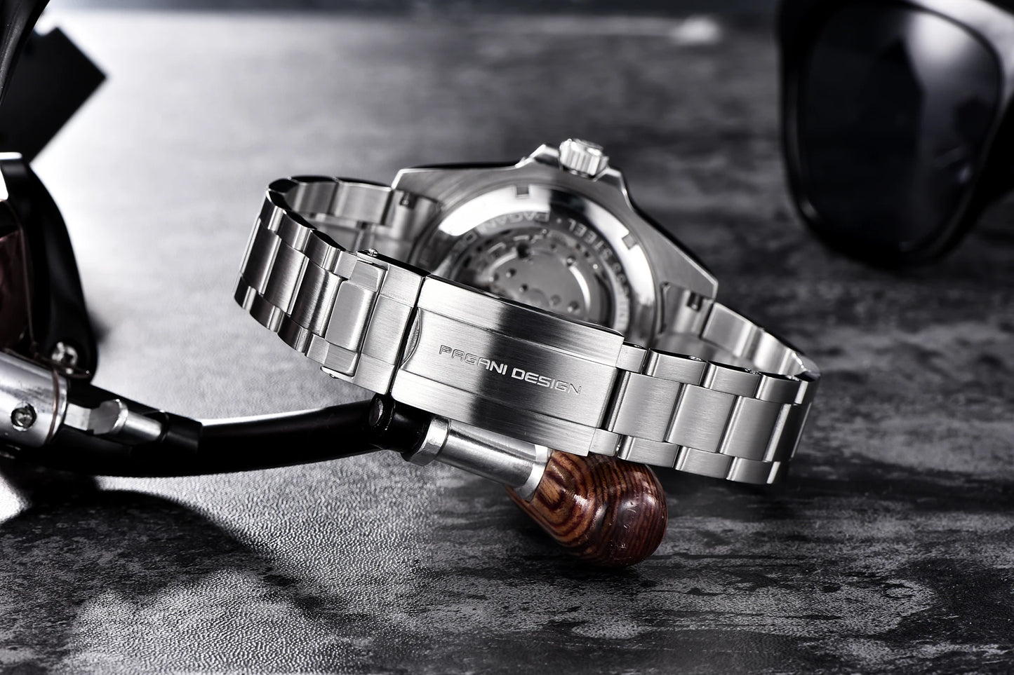 PAGANI DESIGN Luxury Sapphire Glass Men Automatic Watch 100m Waterproof Stainless Steel men mechanical wristwatches montre homme