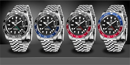 2024 New PAGANI DESIGN Luxury Men Mechanical Watches Stainless Steel GMT Watch Top Brand Sapphire Glass Men Watch reloj hombre