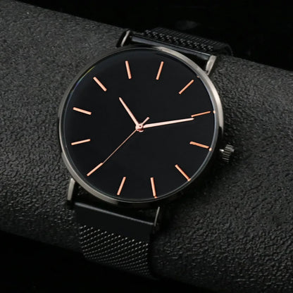 Men Fashion Ultra Thin Watches Simple Men Business Stainless Steel Mesh Belt Quartz Watch Casual Watch For Man Relogio Masculino
