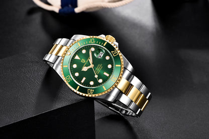 PAGANI DESIGN Luxury Sapphire Glass Men Automatic Watch 100m Waterproof Stainless Steel men mechanical wristwatches montre homme