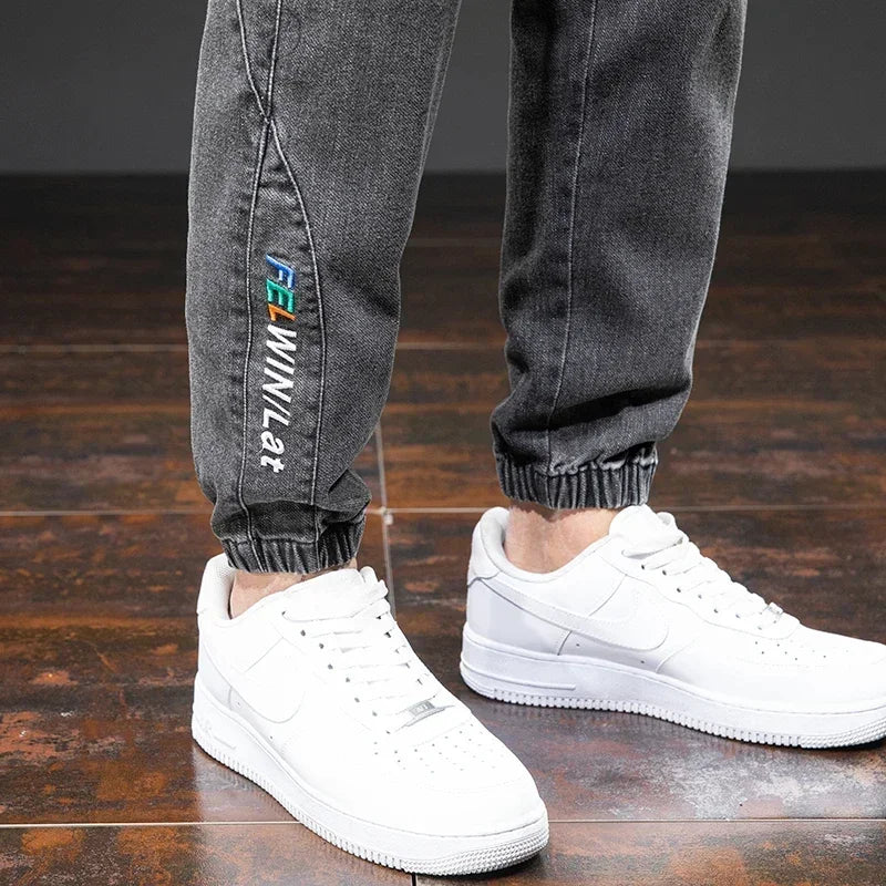 Spring Summer Jeans Men Fashion Tapered Harem Denim Pants Casual Jogger Baggy Jean Trousers Male Plus Size 5XL Streetwear