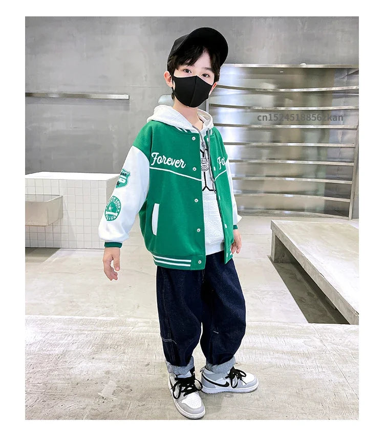 Autumn Jacket Baseball Suit Clothes for Teen Quilted Coats Cotton Jacket Children's Bomber Tiny Kids Jackets Girl Boy