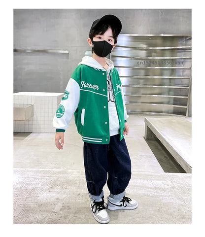 Autumn Jacket Baseball Suit Clothes for Teen Quilted Coats Cotton Jacket Children's Bomber Tiny Kids Jackets Girl Boy