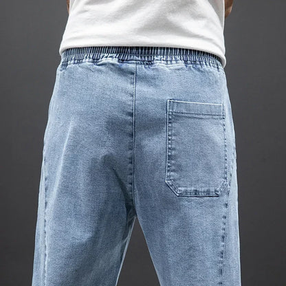 Spring Summer Jeans Men Fashion Tapered Harem Denim Pants Casual Jogger Baggy Jean Trousers Male Plus Size 5XL Streetwear