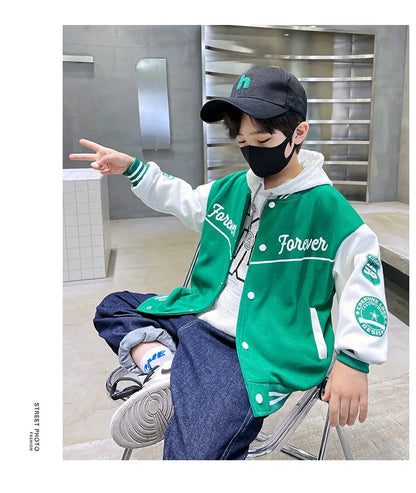 Autumn Jacket Baseball Suit Clothes for Teen Quilted Coats Cotton Jacket Children's Bomber Tiny Kids Jackets Girl Boy