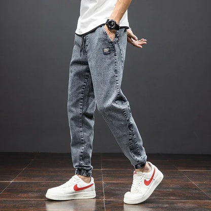 Spring Summer Jeans Men Fashion Tapered Harem Denim Pants Casual Jogger Baggy Jean Trousers Male Plus Size 5XL Streetwear