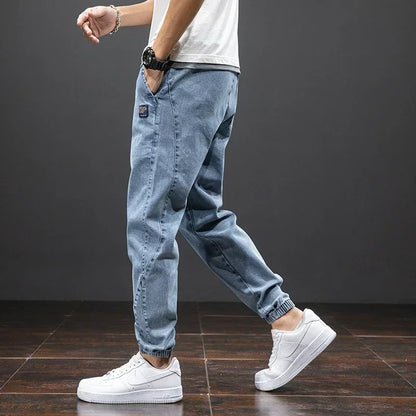 Spring Summer Jeans Men Fashion Tapered Harem Denim Pants Casual Jogger Baggy Jean Trousers Male Plus Size 5XL Streetwear