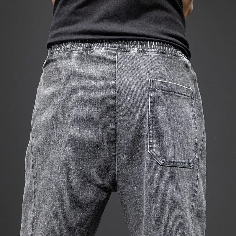 Spring Summer Jeans Men Fashion Tapered Harem Denim Pants Casual Jogger Baggy Jean Trousers Male Plus Size 5XL Streetwear