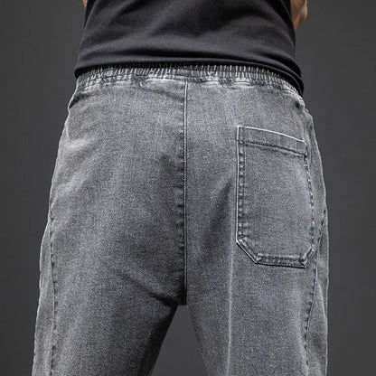 Spring Summer Jeans Men Fashion Tapered Harem Denim Pants Casual Jogger Baggy Jean Trousers Male Plus Size 5XL Streetwear