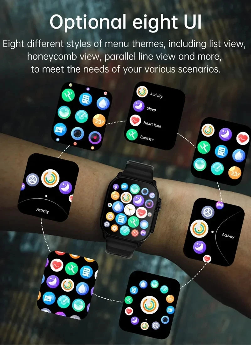 Original T900 Ultra 2 Smart Watch 49mm Men Women Bluetooth Call BT Music Game Wireless Charging NFC Smartwatch For Android IOS