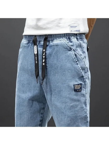 Spring Summer Jeans Men Fashion Tapered Harem Denim Pants Casual Jogger Baggy Jean Trousers Male Plus Size 5XL Streetwear