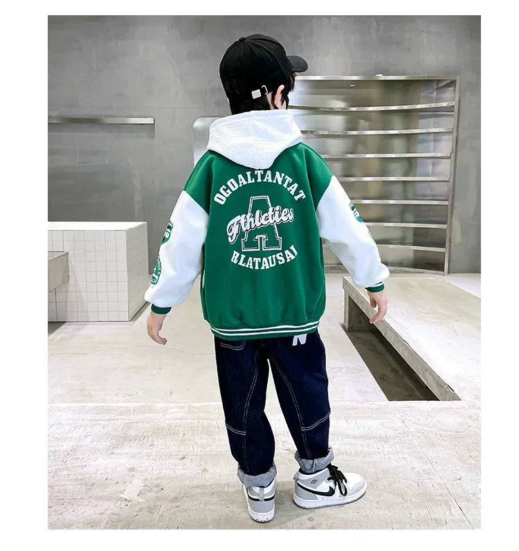 Autumn Jacket Baseball Suit Clothes for Teen Quilted Coats Cotton Jacket Children's Bomber Tiny Kids Jackets Girl Boy