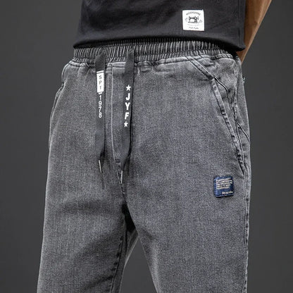 Spring Summer Jeans Men Fashion Tapered Harem Denim Pants Casual Jogger Baggy Jean Trousers Male Plus Size 5XL Streetwear