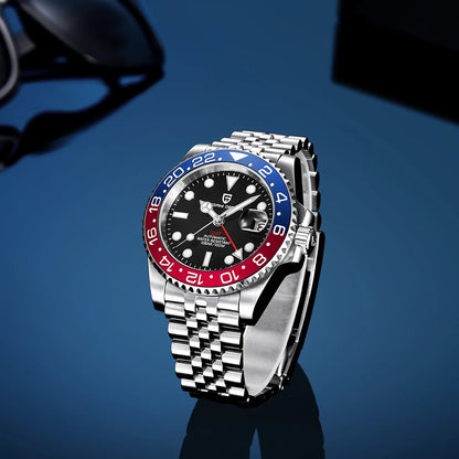 2024 New PAGANI DESIGN Luxury Men Mechanical Watches Stainless Steel GMT Watch Top Brand Sapphire Glass Men Watch reloj hombre