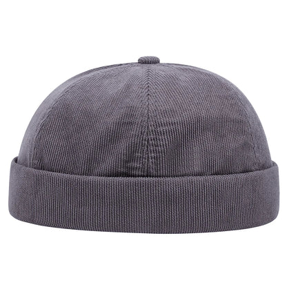 Spring And Summer New Casual Landlord Hat Street Melon Skin Tide Hats Without Brim Retro Hip Hop Cap Men And Women Universal Cap