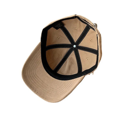 Korean Women Men Baseball Cap Embroidered Solid Color Snapback Hat Unisex Outdoor Sun Hat Cotton Visors