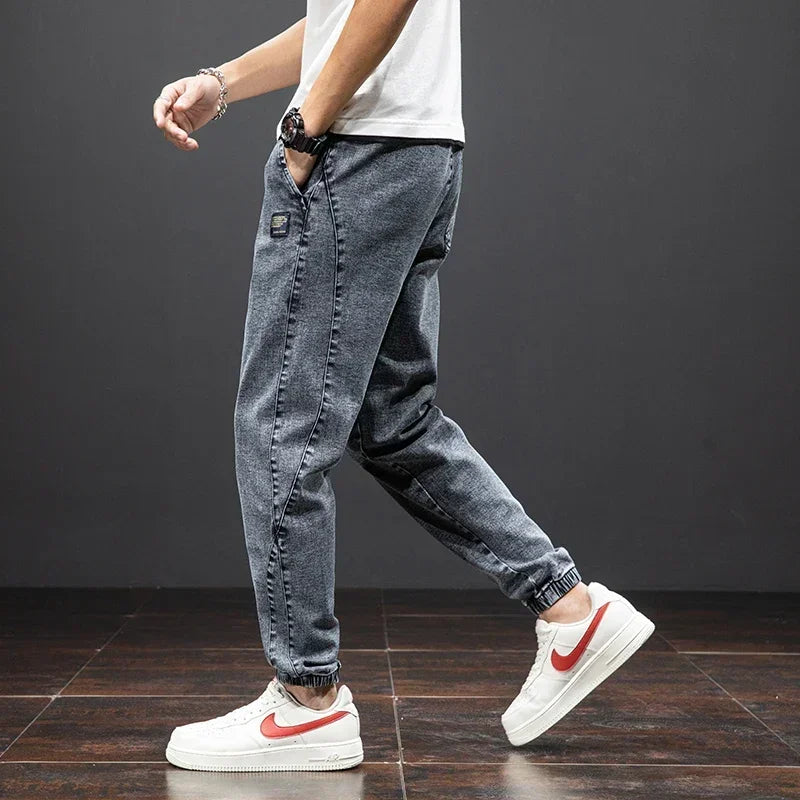 Spring Summer Jeans Men Fashion Tapered Harem Denim Pants Casual Jogger Baggy Jean Trousers Male Plus Size 5XL Streetwear