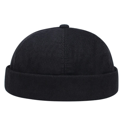 Spring And Summer New Casual Landlord Hat Street Melon Skin Tide Hats Without Brim Retro Hip Hop Cap Men And Women Universal Cap
