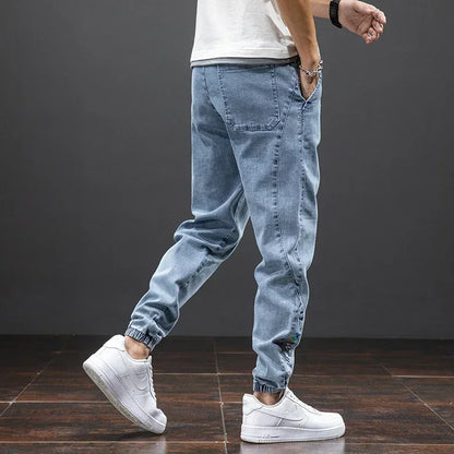 Spring Summer Jeans Men Fashion Tapered Harem Denim Pants Casual Jogger Baggy Jean Trousers Male Plus Size 5XL Streetwear