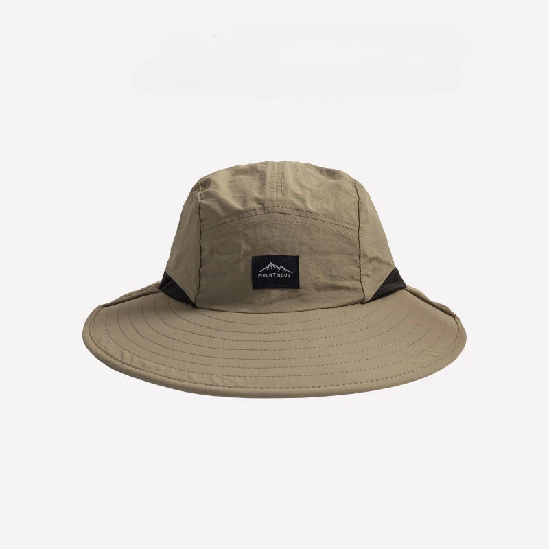 Unisex Summer Wide Brim Waterproof and Quick-drying Panama Caps Outdoor Visor Bucket Hats Mesh Breathable Sun Hat with Neck Flap