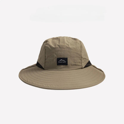 Unisex Summer Wide Brim Waterproof and Quick-drying Panama Caps Outdoor Visor Bucket Hats Mesh Breathable Sun Hat with Neck Flap