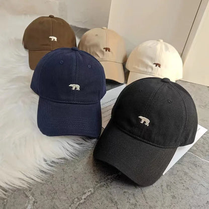 Korean Women Men Baseball Cap Embroidered Solid Color Snapback Hat Unisex Outdoor Sun Hat Cotton Visors
