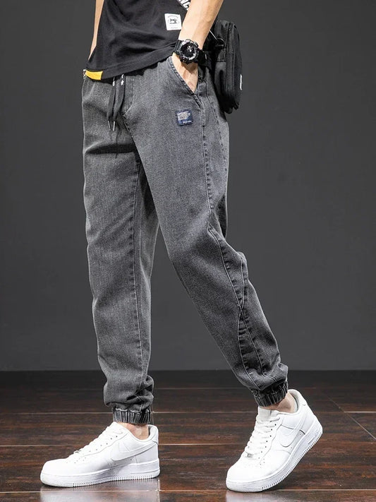 Spring Summer Jeans Men Fashion Tapered Harem Denim Pants Casual Jogger Baggy Jean Trousers Male Plus Size 5XL Streetwear