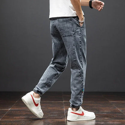 Spring Summer Jeans Men Fashion Tapered Harem Denim Pants Casual Jogger Baggy Jean Trousers Male Plus Size 5XL Streetwear